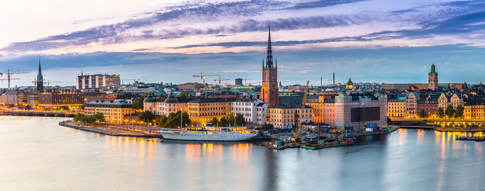 Panoramic,View,Of,Old,Town,(gamla,Stan),In,Stockholm,,Sweden
